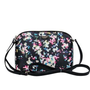 Kate Spade - Black & Multicolor Abstract Print Crossbody Purse